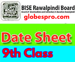 9th Class Date Sheet 2024 BISE Rawalpindi Board