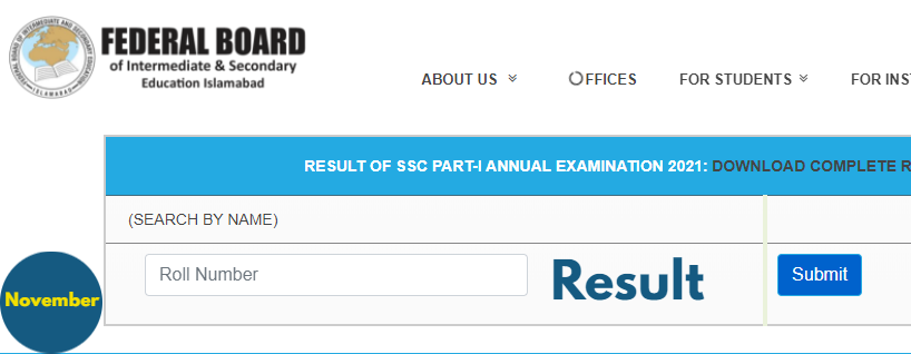 1st Year Class Result 2023 FBISE Federal Board