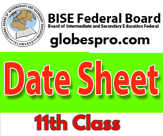 1st Year Date Sheet 2024 Federal Board