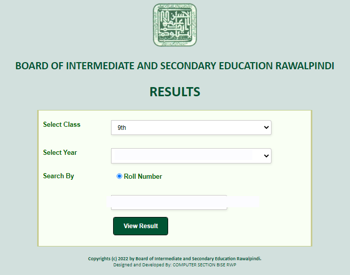 9th Class Result 2023 BISE Rawalpindi Board