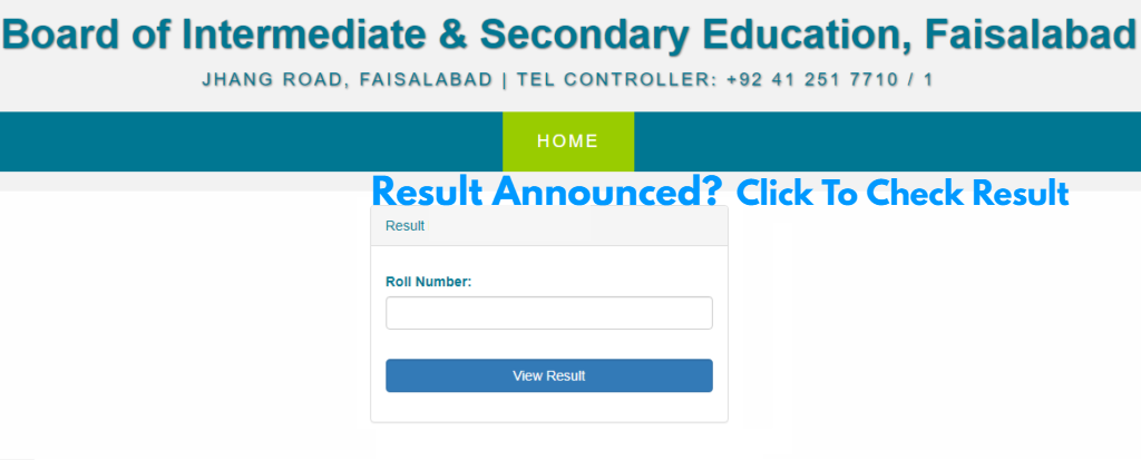 11th Class Result 2023 Faisalabad Board