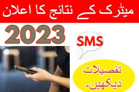 Matric Result 2023 SMS Code Punjab Board